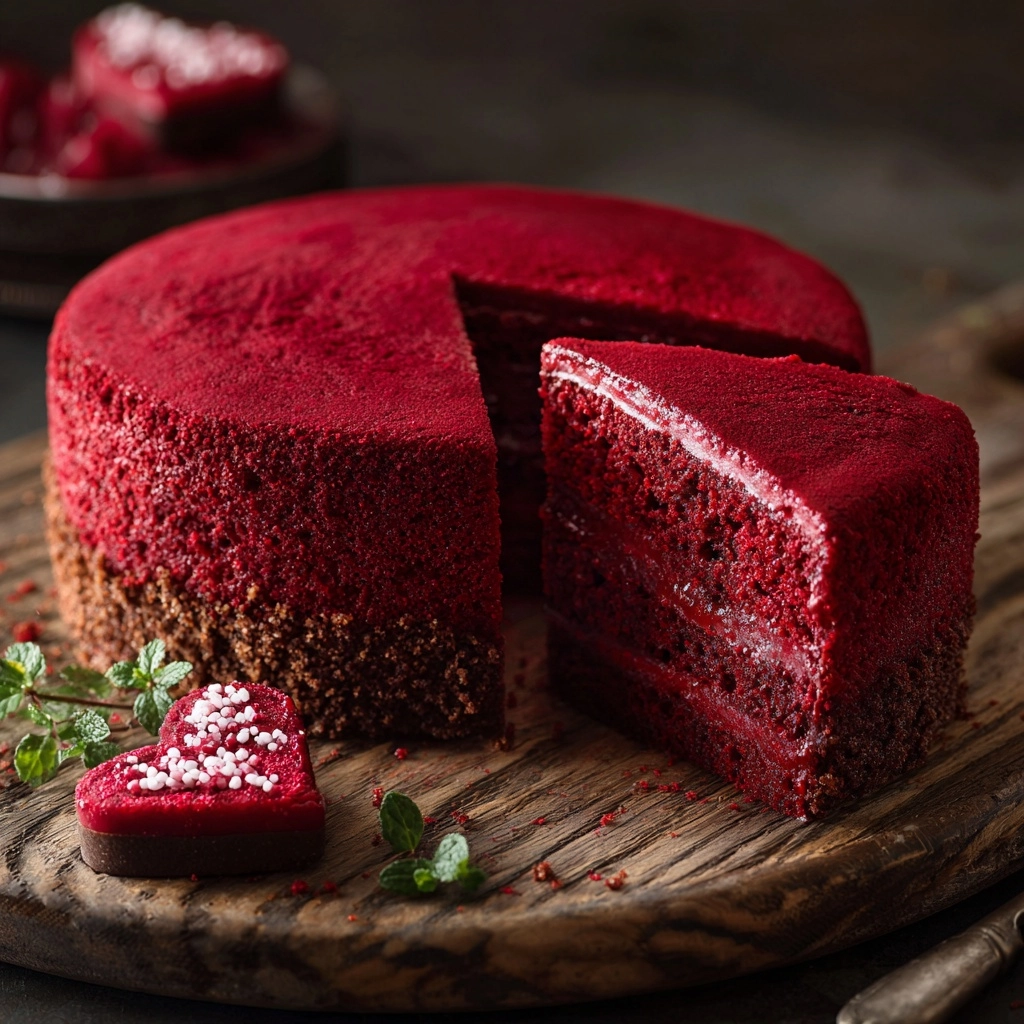 Valentine’s Day Red Velvet Cheesecake Recipe - Recipe Image