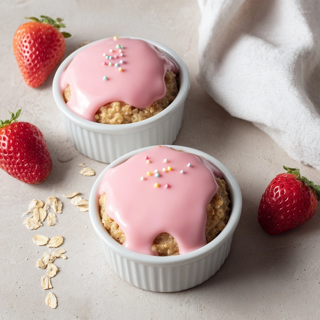 Strawberry Pop-Tart Protein Baked Oats Recipe