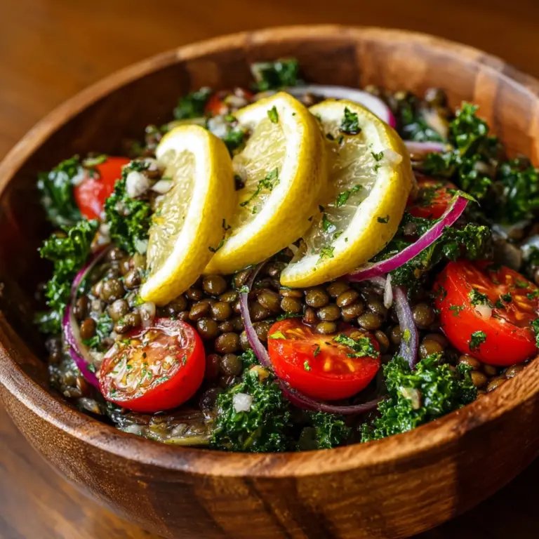 Lemon Pesto Lentil Salad Recipe
