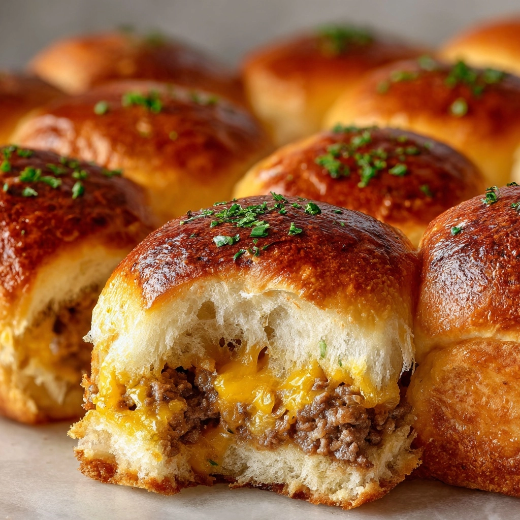 Garlic Parmesan Cheeseburger Bombs Recipe - Recipe Image