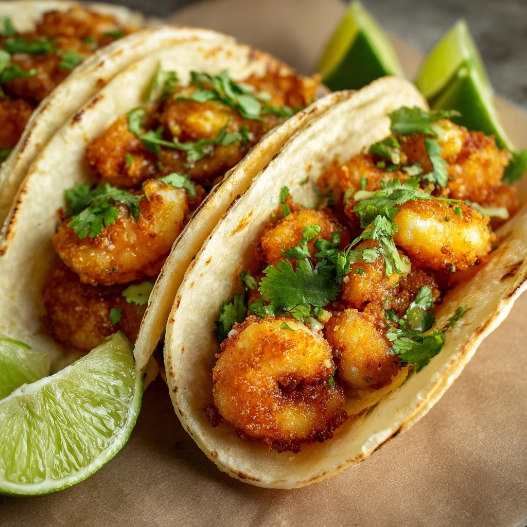 Coconut Shrimp Tacos with Habanero Lime Butter Recipe - Recipe Image