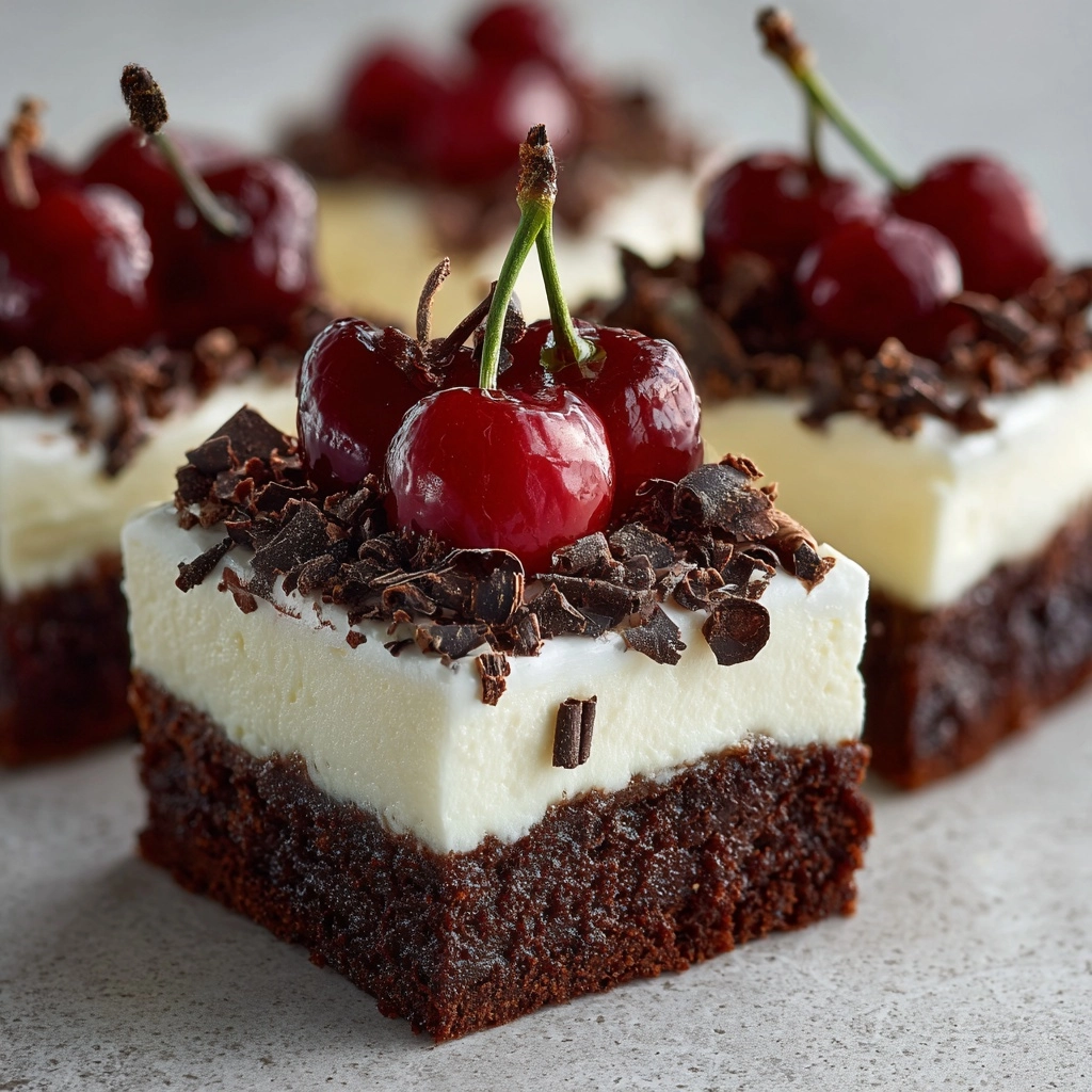 No-Bake Black Forest Slice Recipe - Recipe Image