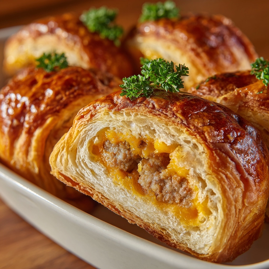 itle: Breakfast Sausage Crescent Rolls Recipe - Recipe Image