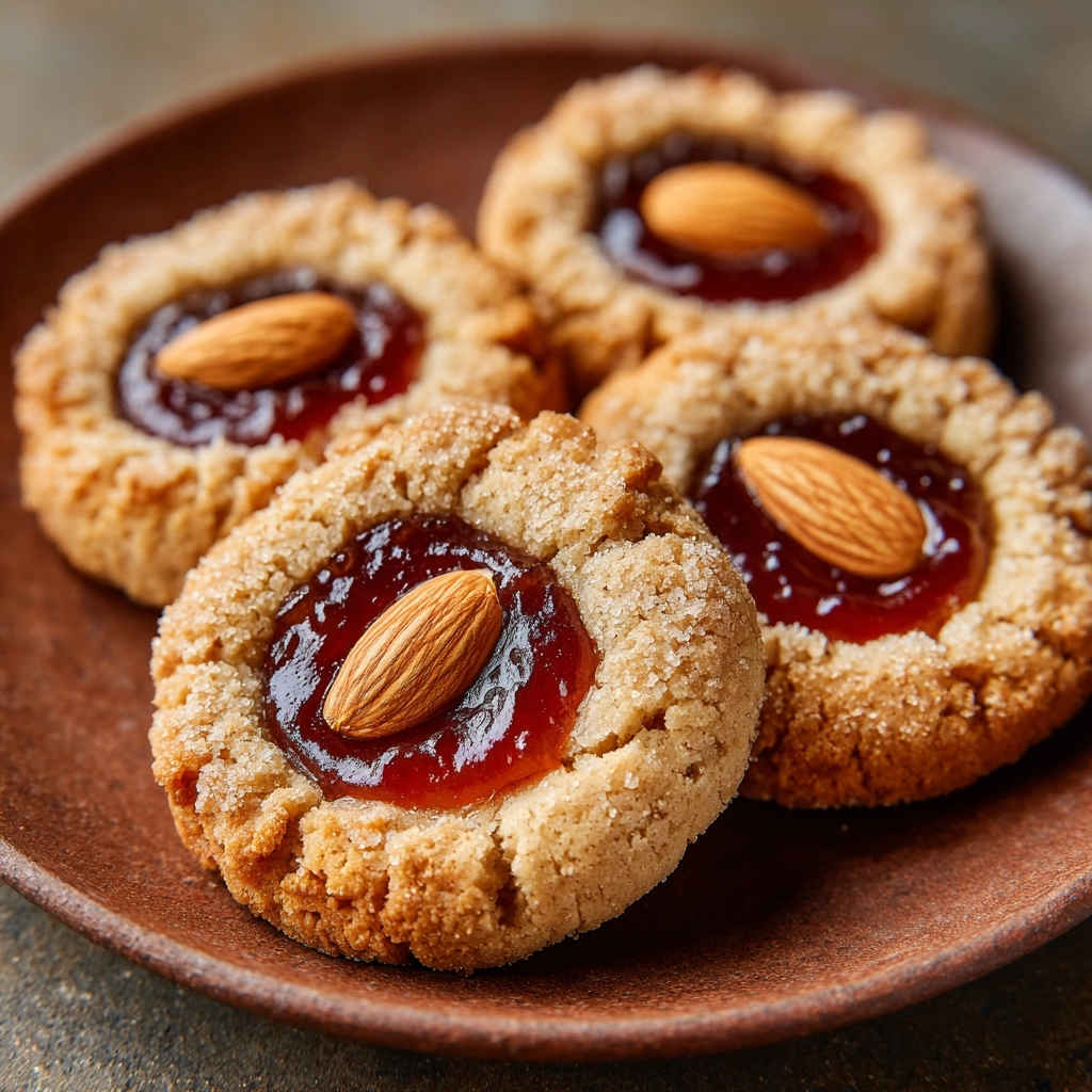 Italian Almond and Honey Thumbprint Cookies Recipe - Recipe Image