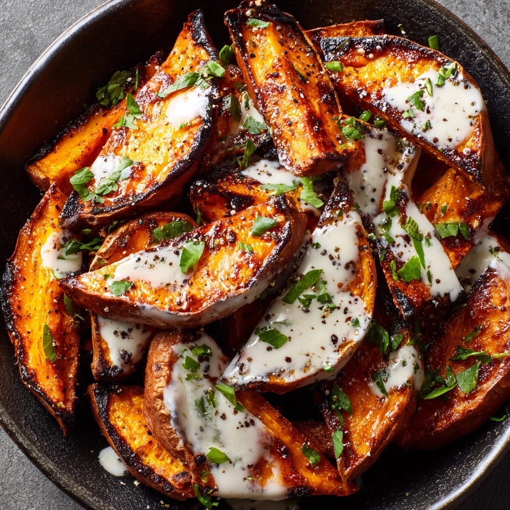 Savory Garlic and Parmesan Sweet Potato Wedges Recipe - Recipe Image