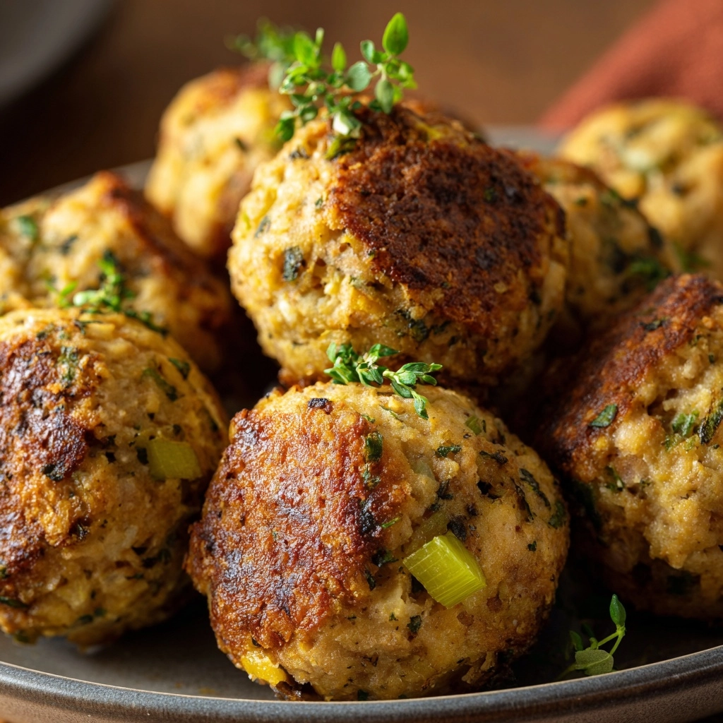 Turkey Stuffing Balls Recipe - Recipe Image