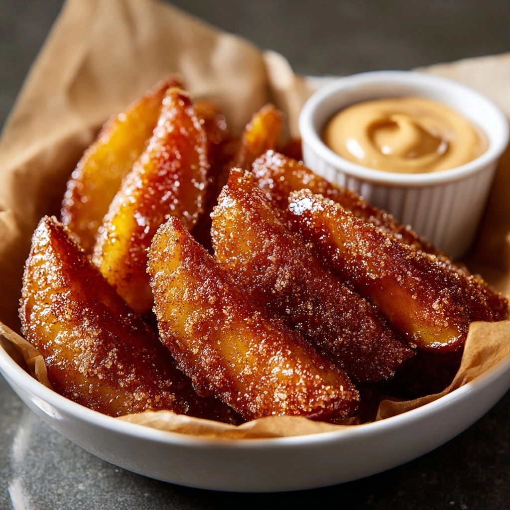 Air Fried Apple Wedges with Caramel Whipped Cream Dipping Sauce Recipe - Recipe Image