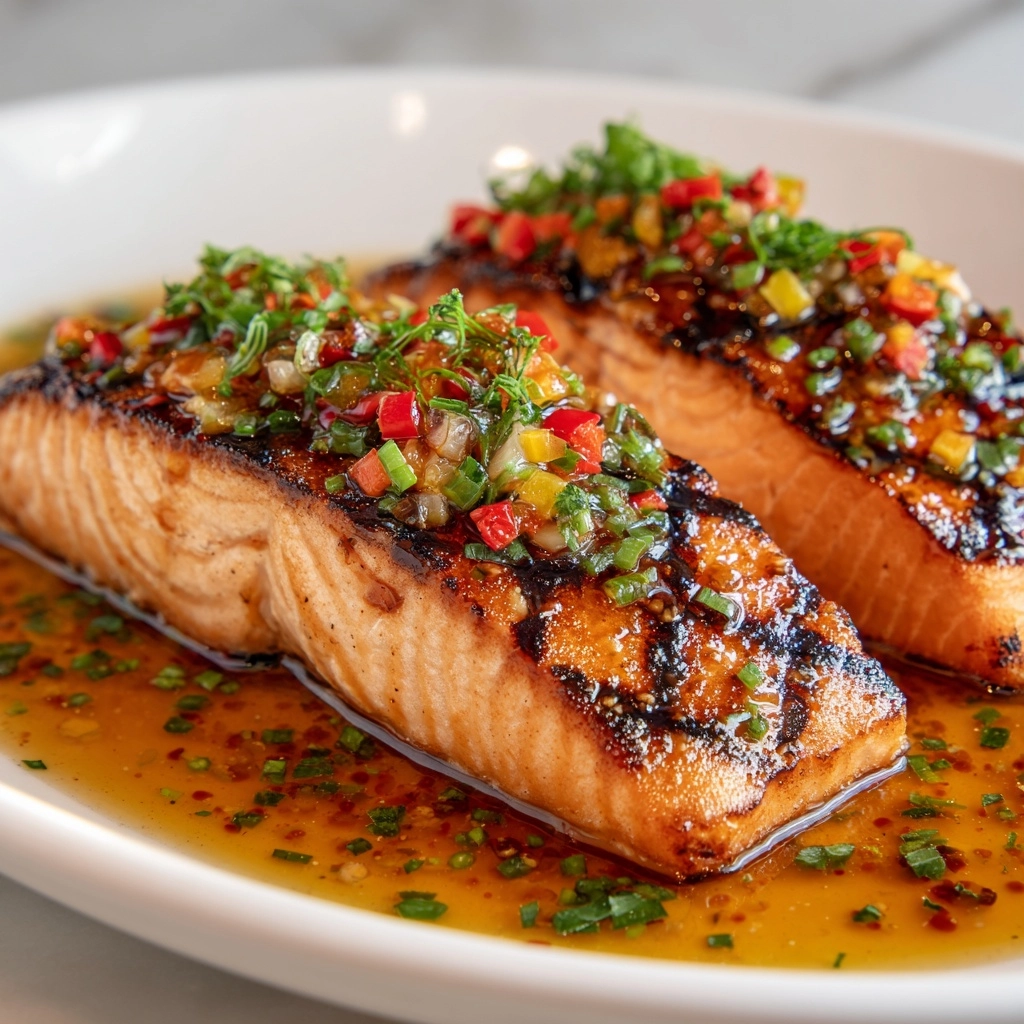 Marry Me Salmon Recipe with Sun-Dried Tomatoes and Creamy Parmesan Sauce Recipe - Recipe Image