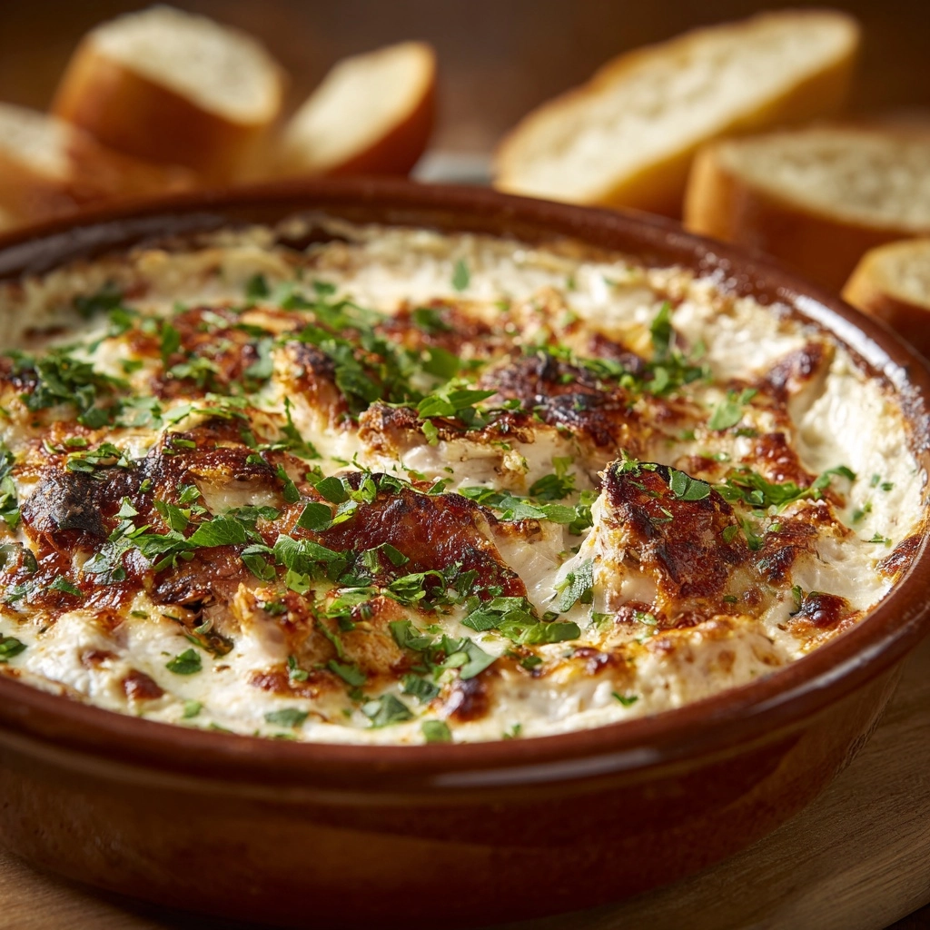 Creamy Chicken Alfredo Dip Recipe - Recipe Image