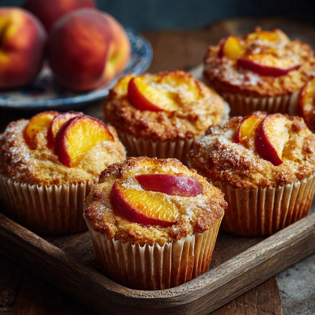 Peach Financiers: Elegant French Almond Cakes Recipe - Recipe Image