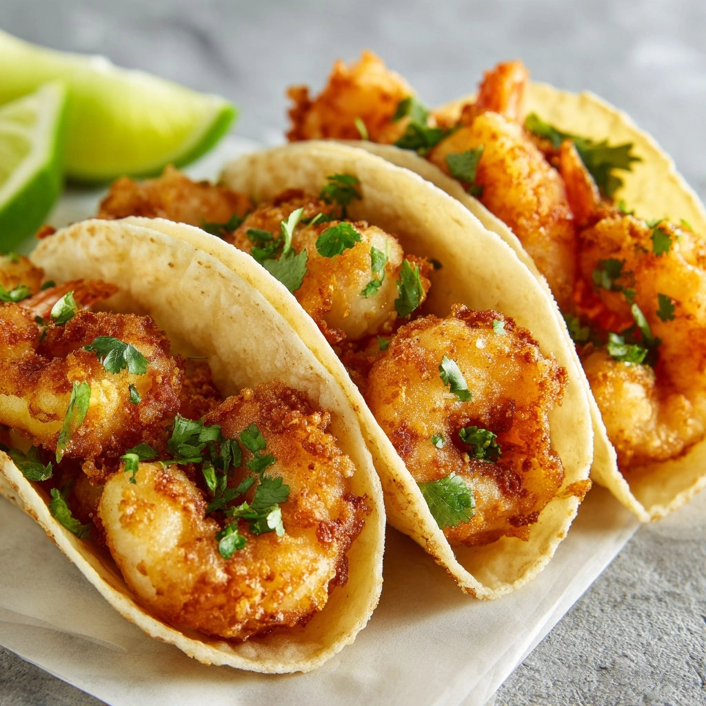 Coconut Shrimp Tacos with Habanero Lime Butter Recipe - Recipe Image