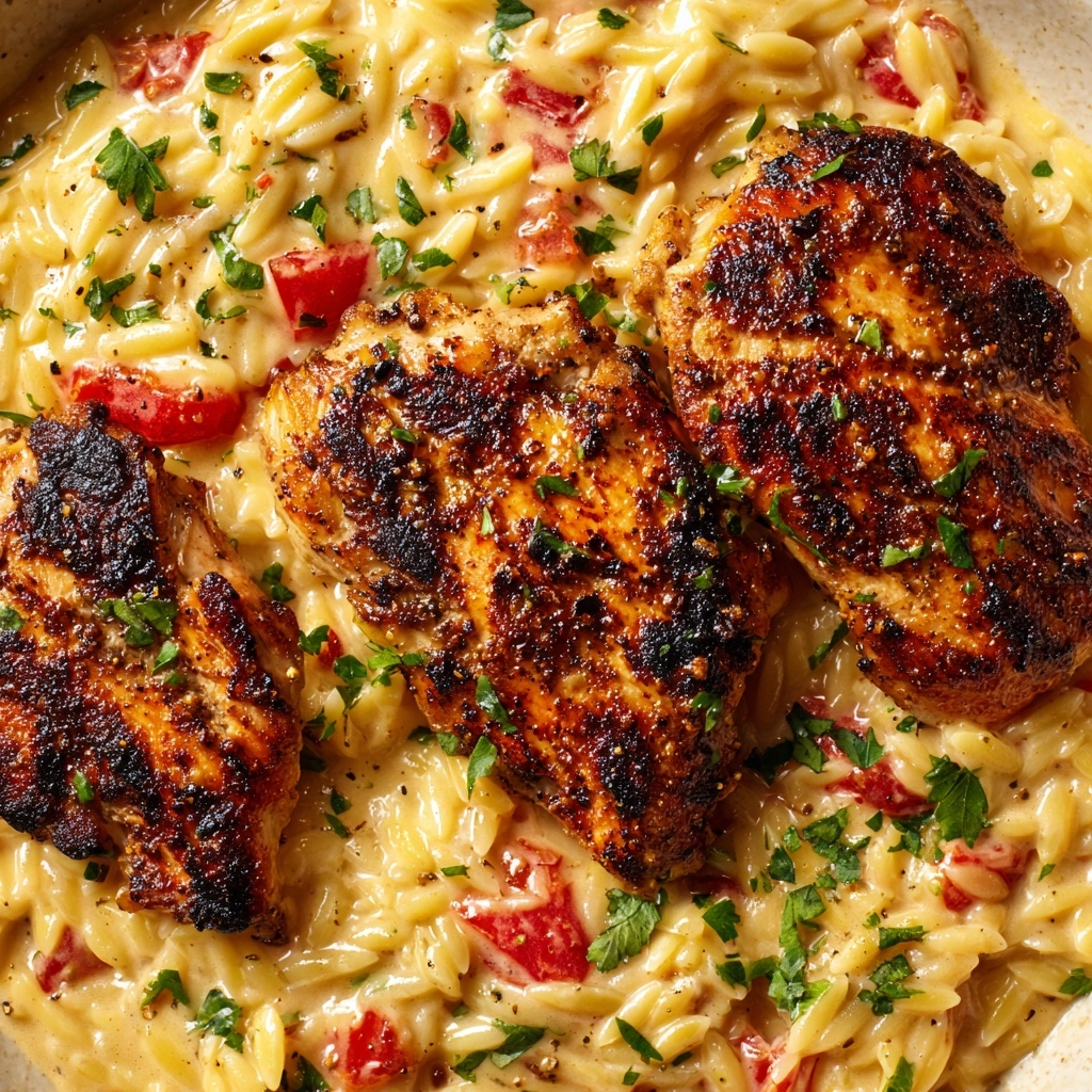Creamy Parmesan Chicken and Orzo Recipe