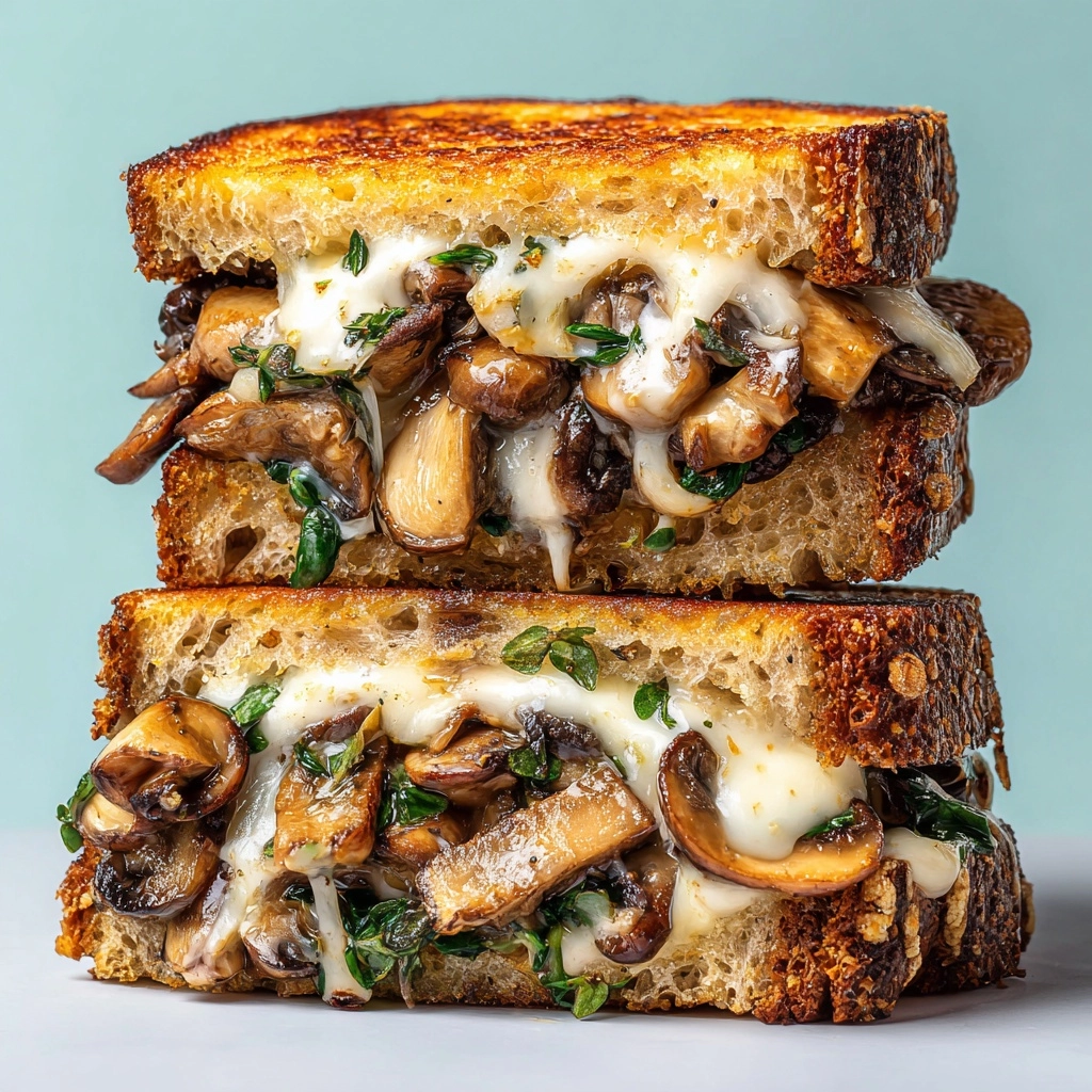 Garlic Mushroom Grilled Cheese Recipe