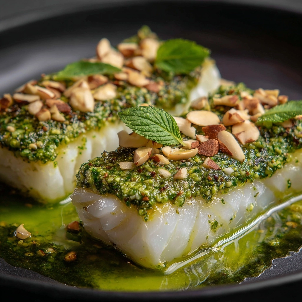 Keto Chilean Seabass with Walnut Pesto Crustacés: An Amazing Ultimate Recipe - Recipe Image