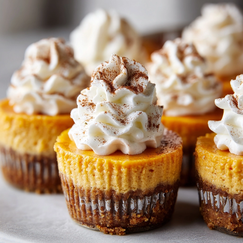 No-Bake Mini Pumpkin Cheesecakes Recipe - Recipe Image