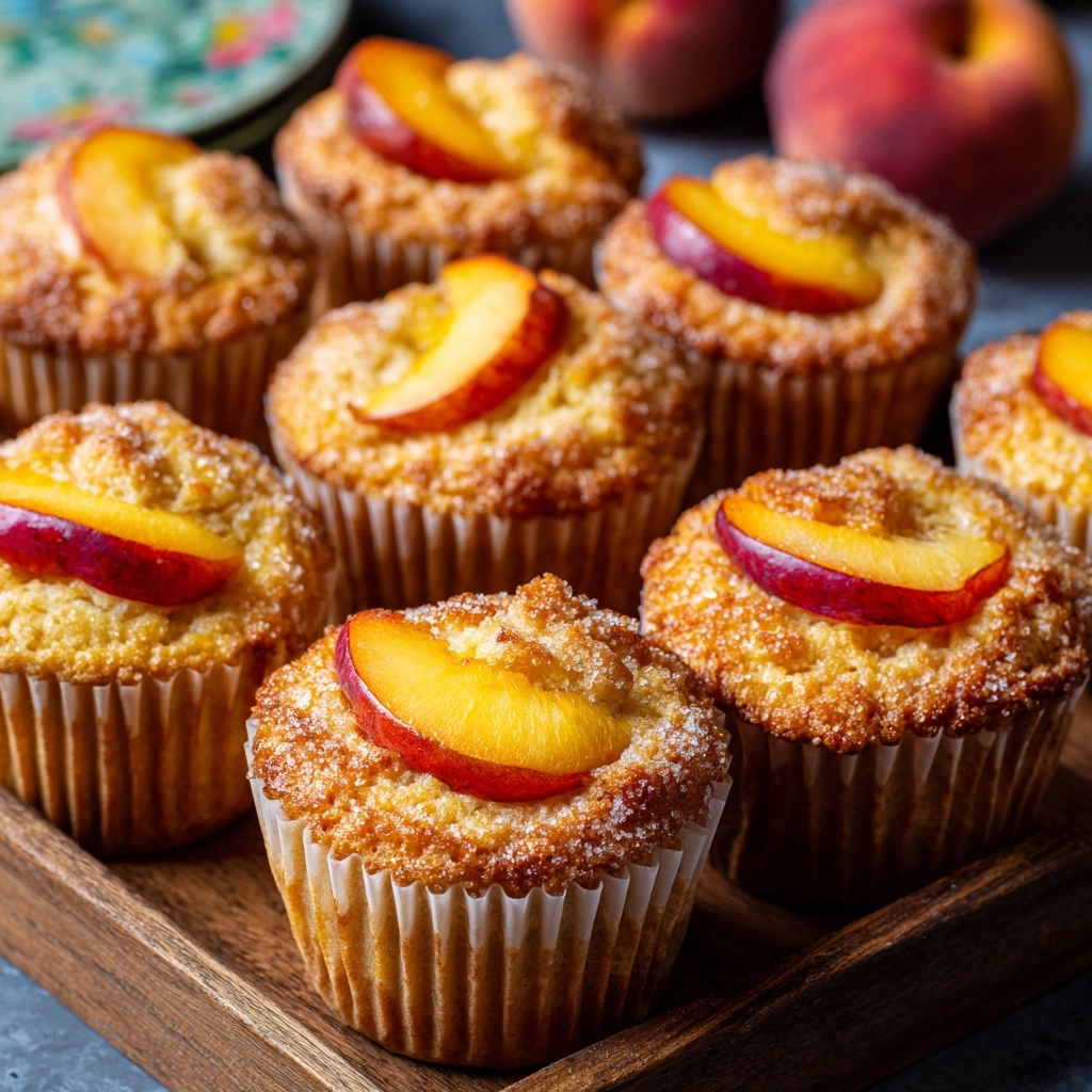 Peach Financiers: Elegant French Almond Cakes Recipe - Recipe Image