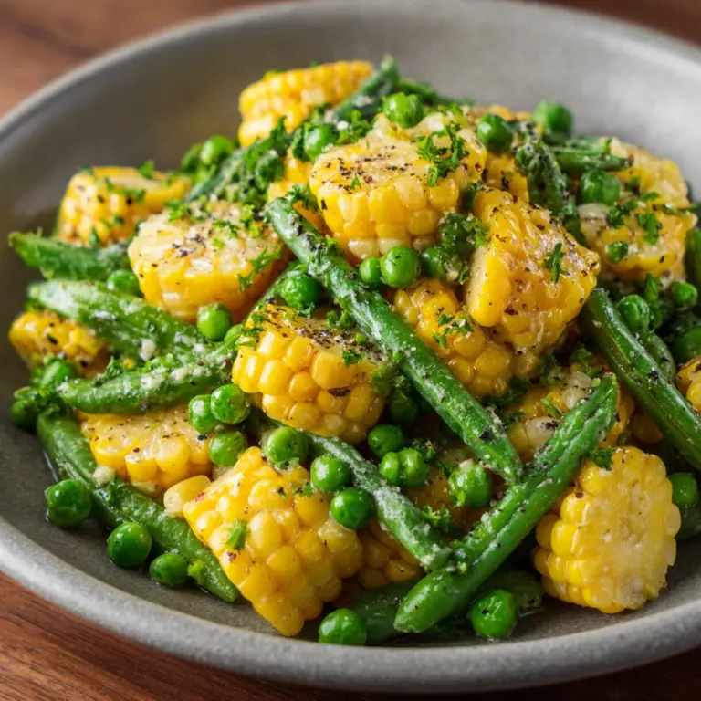 Summer Corn & Green Beans with Herb Butter Recipe