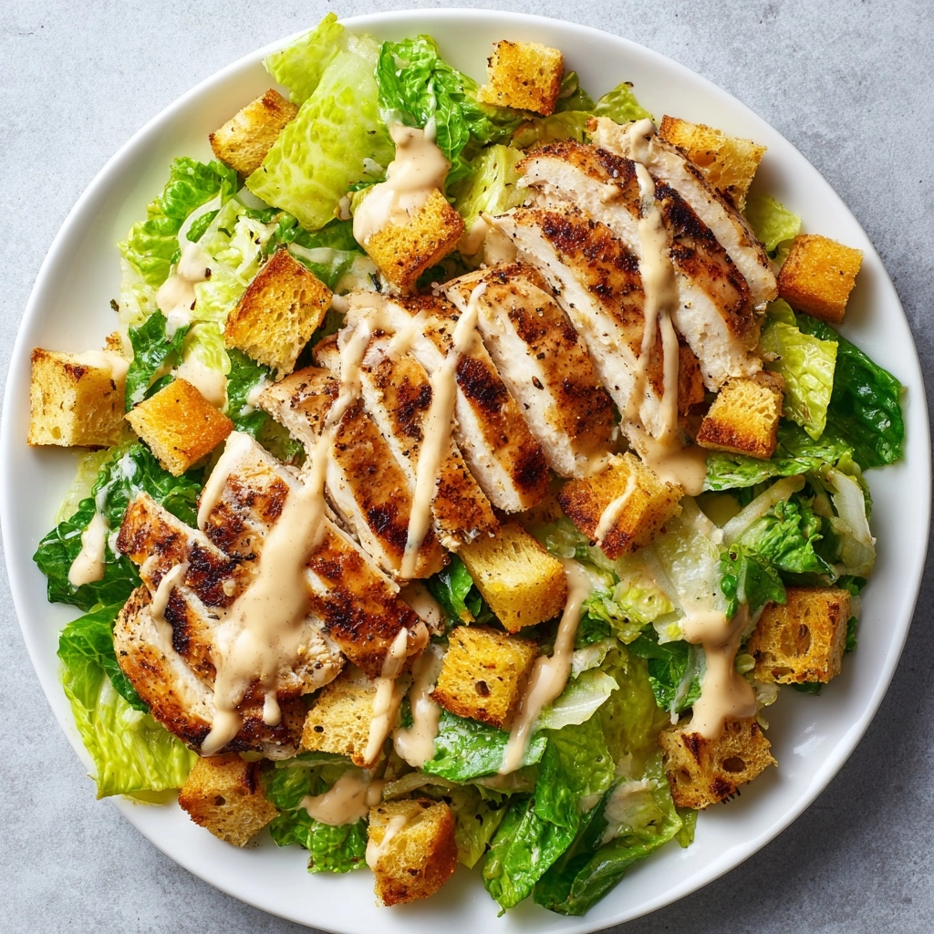 Best Chicken Caesar Salad with Homemade Croutons Recipe - Recipe Image