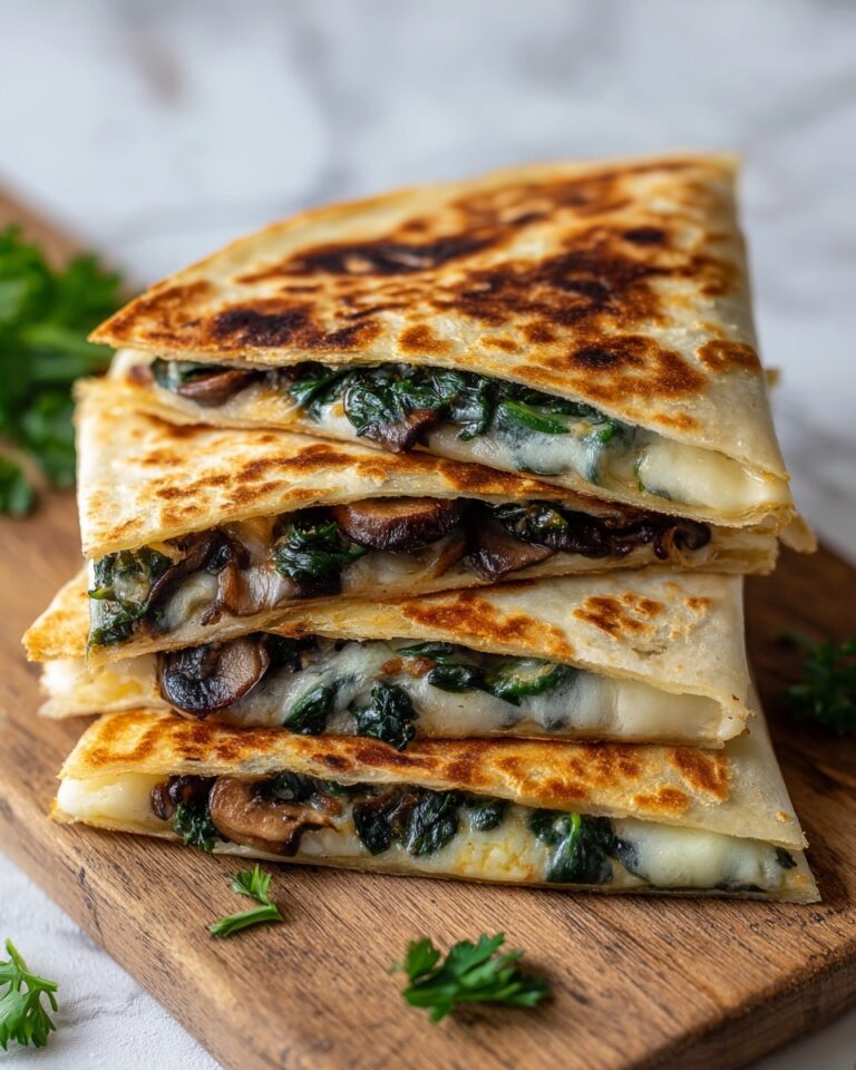 Baked Spinach Mushroom Quesadillas Recipe
