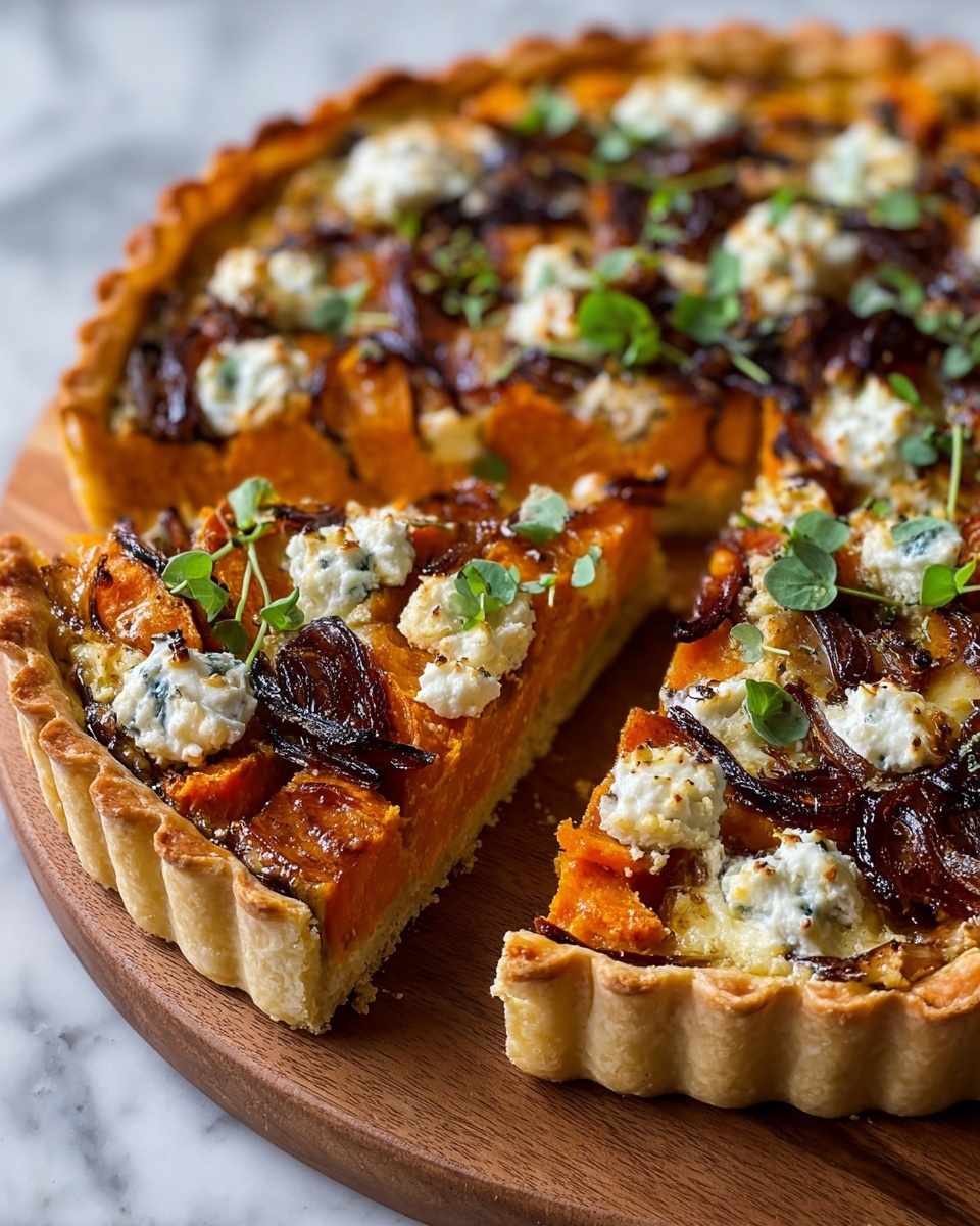 Sweet Potato, Feta & Caramelised Onion Tart Recipe - Recipe Image