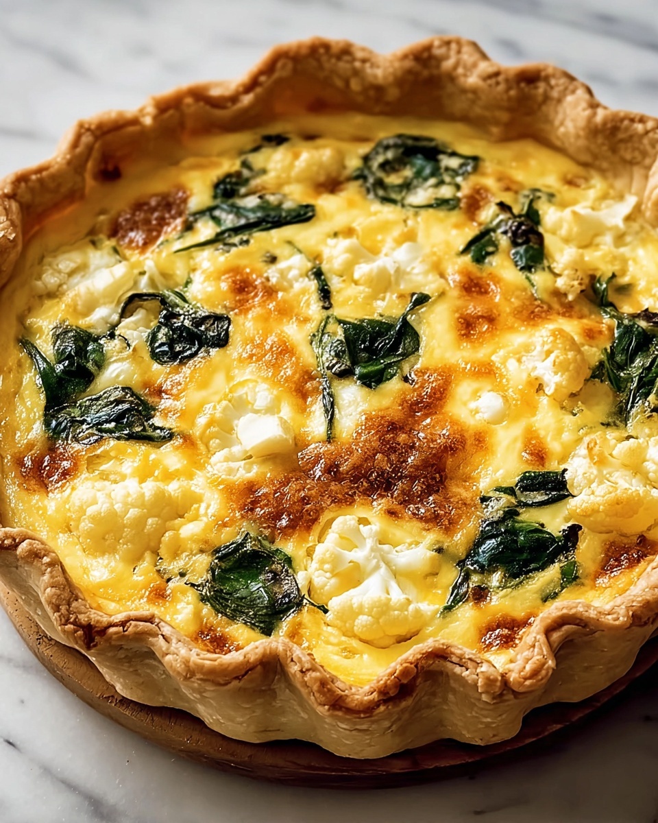 Perfect Cauliflower & Spinach Quiche Recipe - Recipe Image