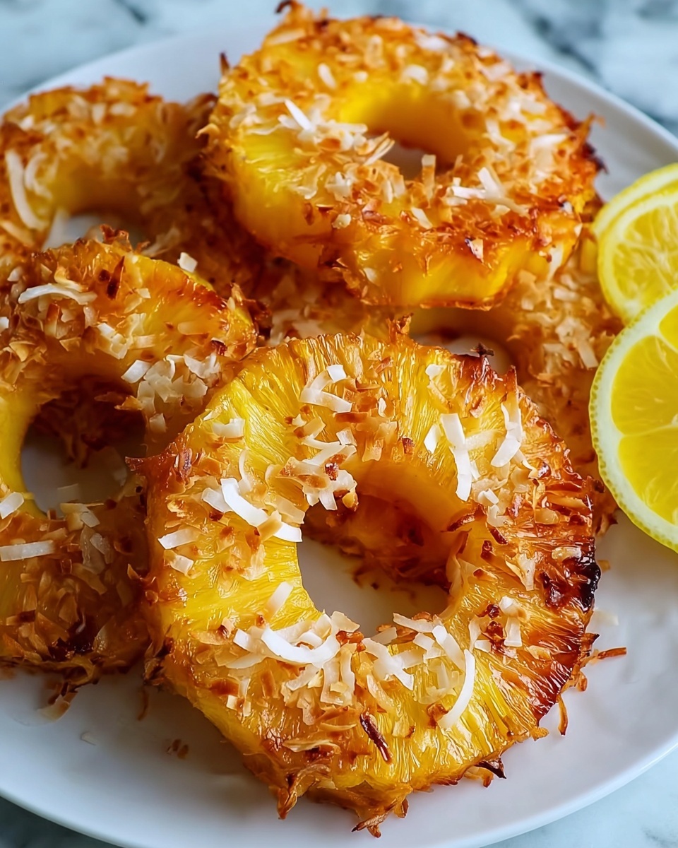 Fried Pineapple with Coconut Crust Recipe - Recipe Image