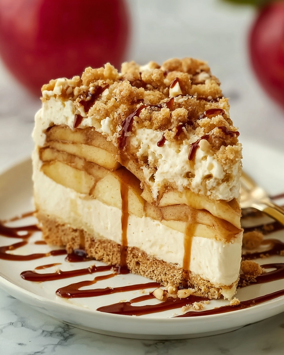 Best Apple Pie Stuffed Cheesecake Recipe - Recipe Image