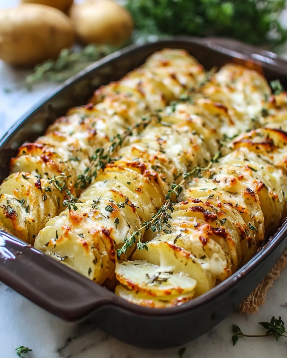 Cheesy Garlic Herb Roasted Potatoes Recipe - Recipe Image