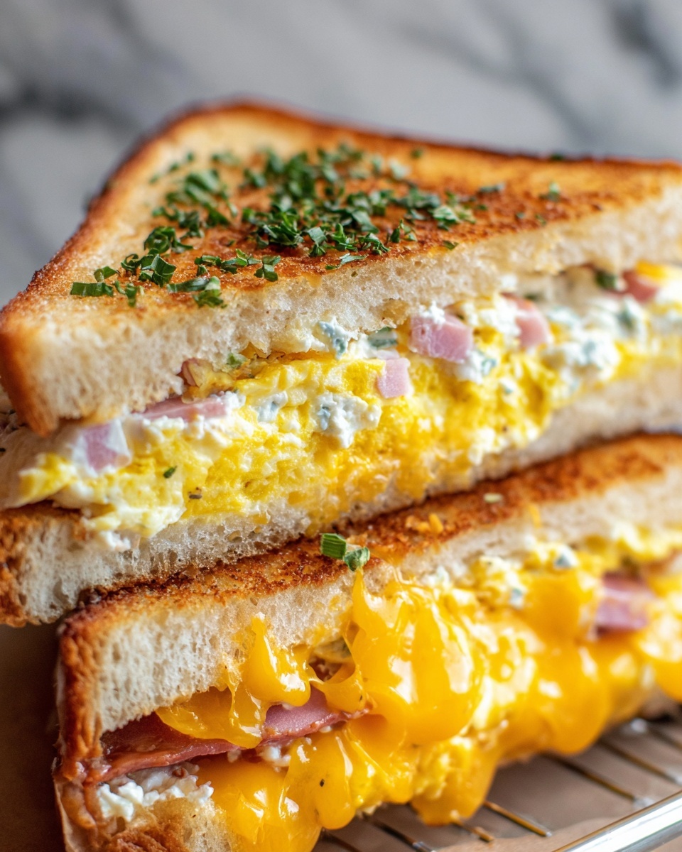 Spicy Cheddar & Cream Cheese Egg Sandwich Recipe - Recipe Image