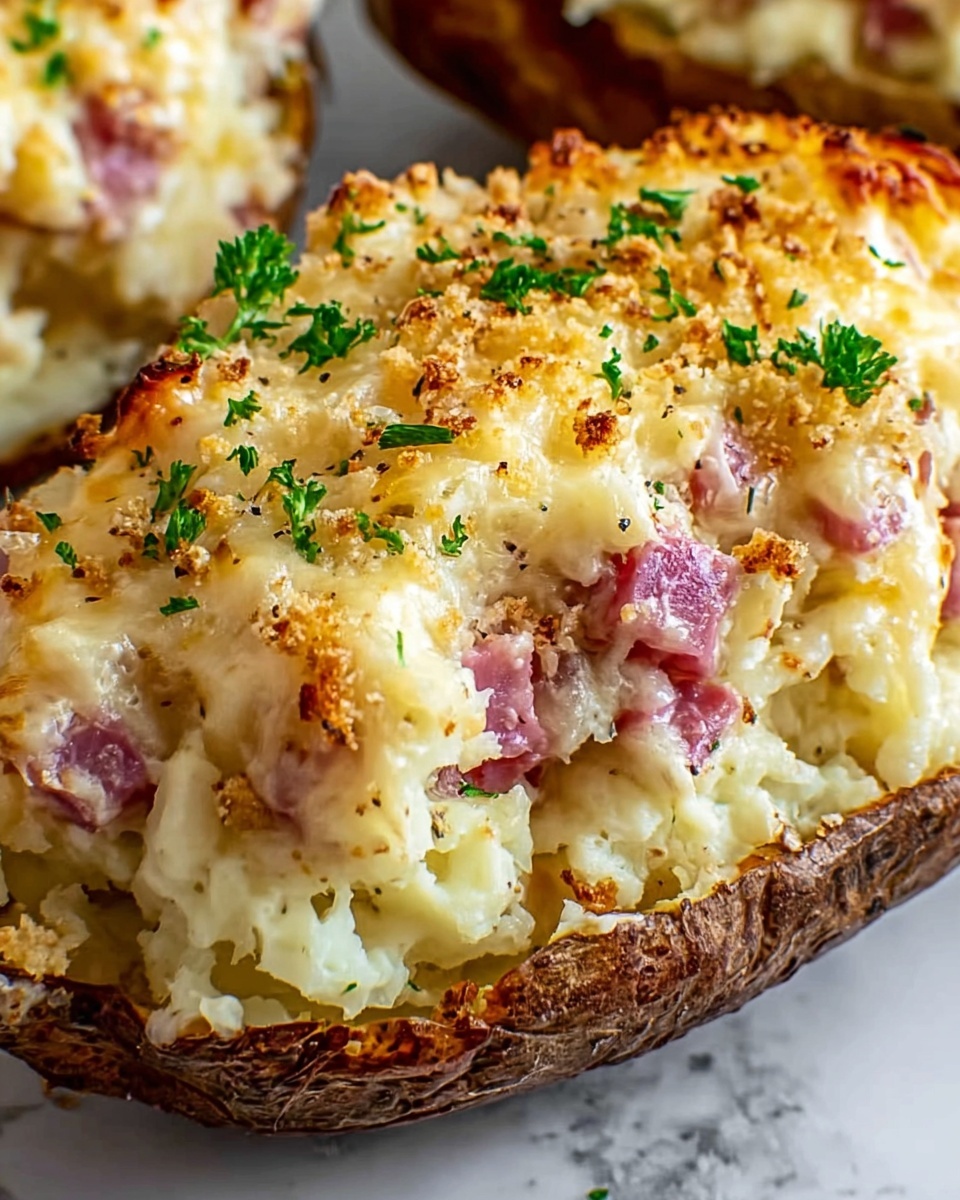 Reuben Stuffed Baked Potatoes Recipe - Recipe Image