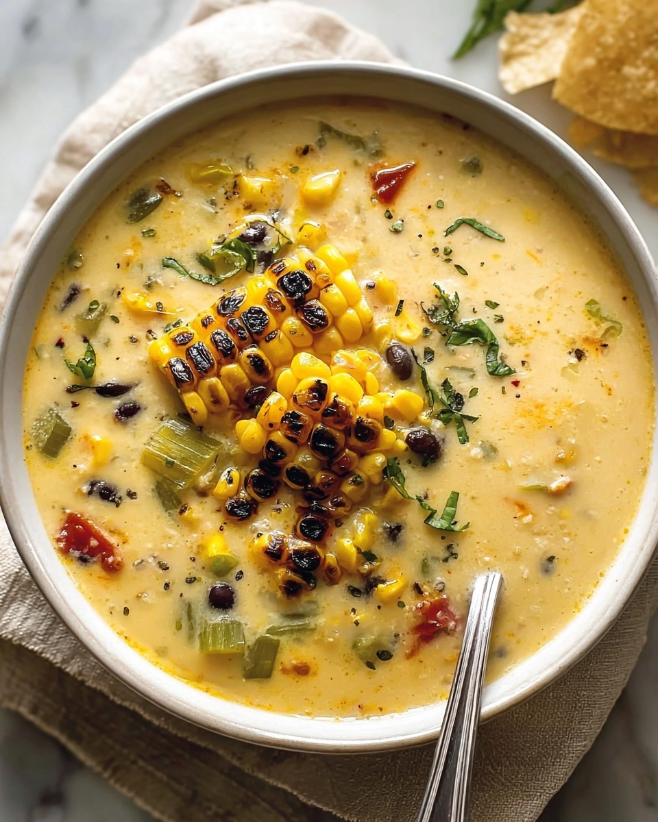 Roasted Poblano Corn Chowder for a Cozy Meal Recipe - Recipe Image