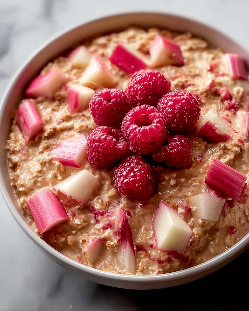 Sweet Maple Rhubarb Oatmeal Recipe - Recipe Image