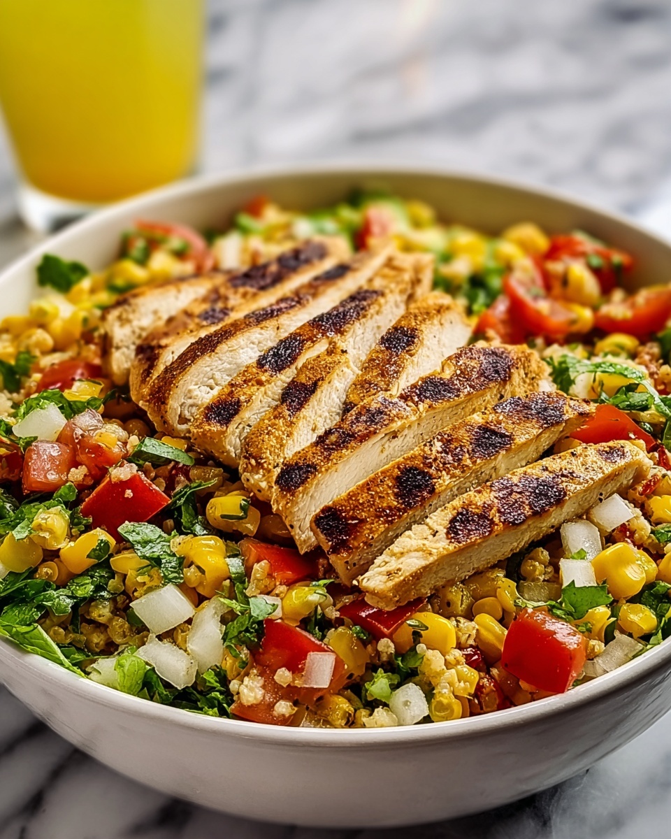 Grilled Mexican Corn Chicken Salad Recipe - Recipe Image