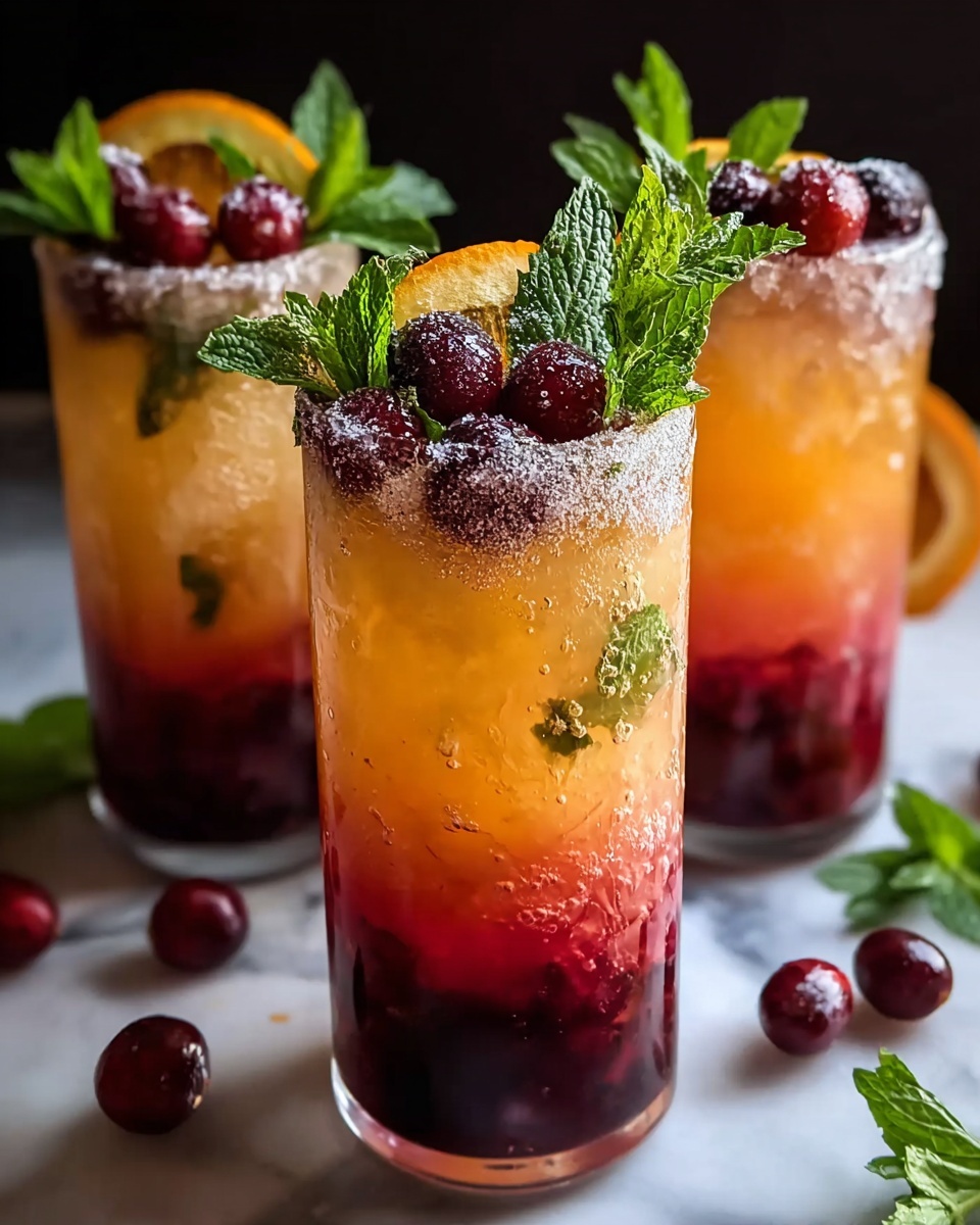 Zesty Orange Cranberry Mojitos: A Festive & Refreshing Holiday Drink Recipe - Recipe Image