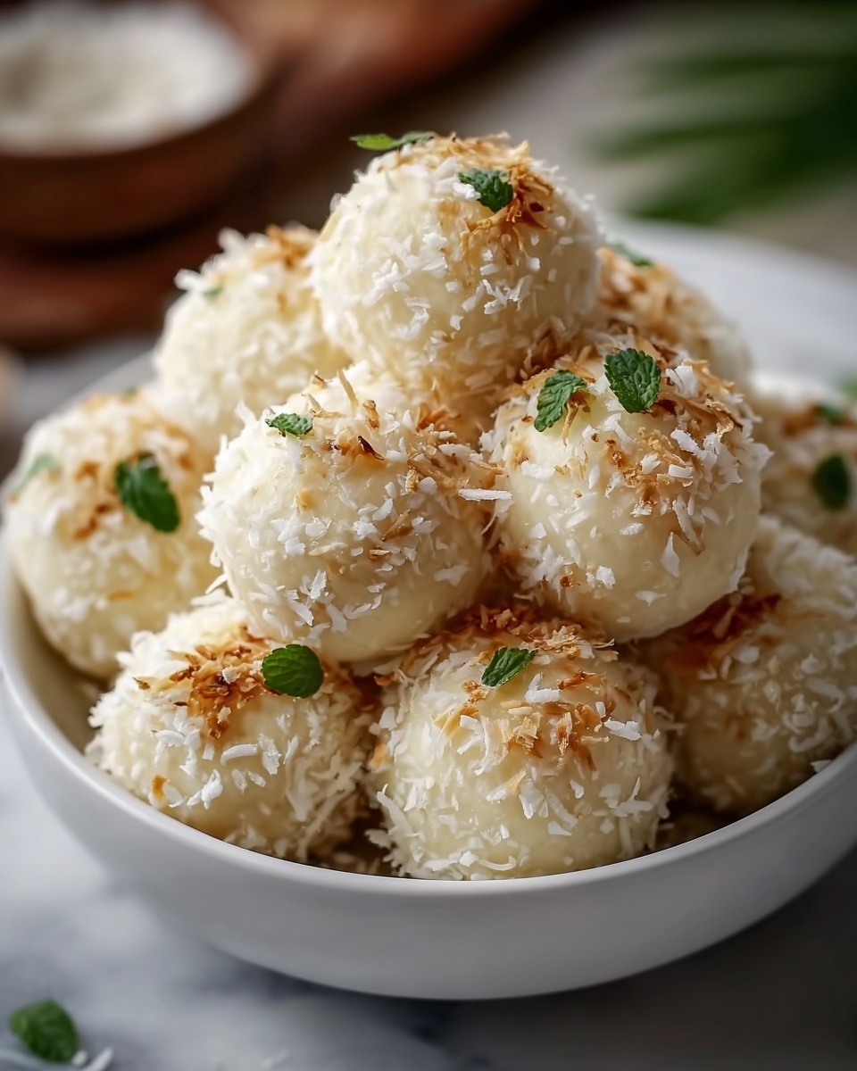 No Bake Coconut Cream Balls Recipe - Recipe Image