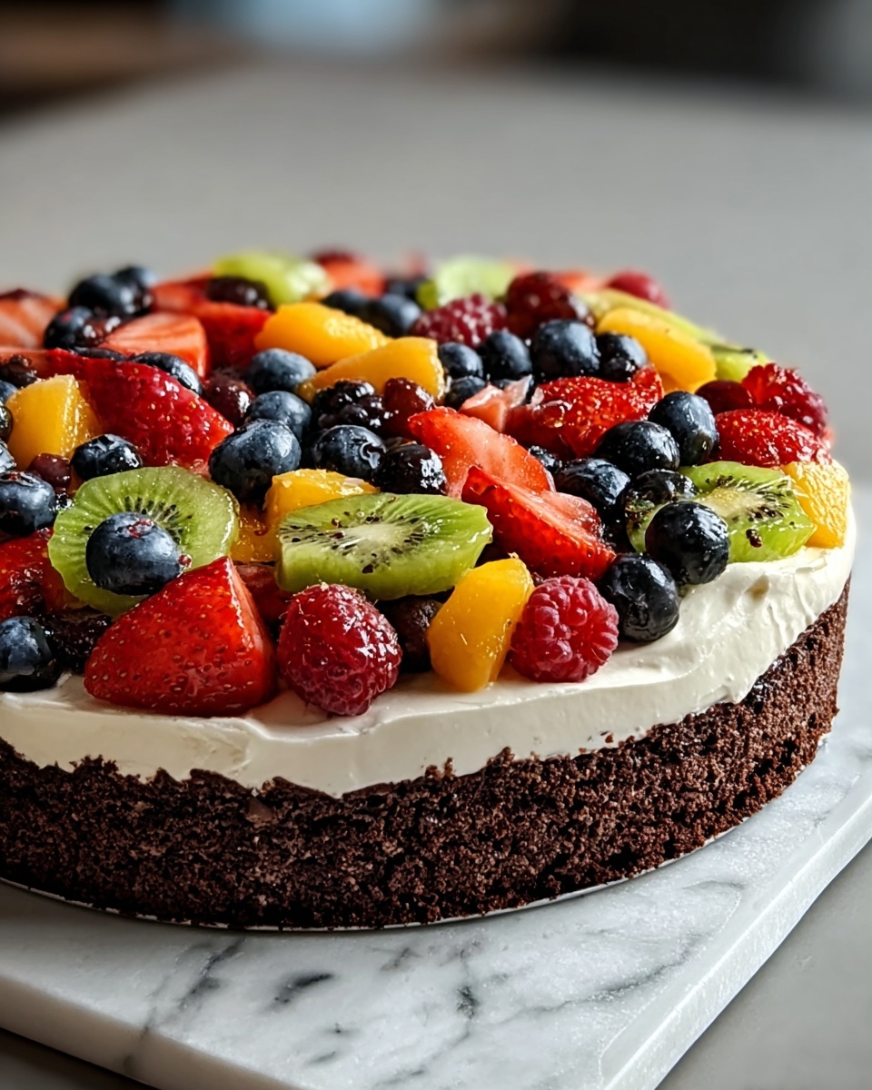 Brownie Fruit Pizza Recipe - Recipe Image