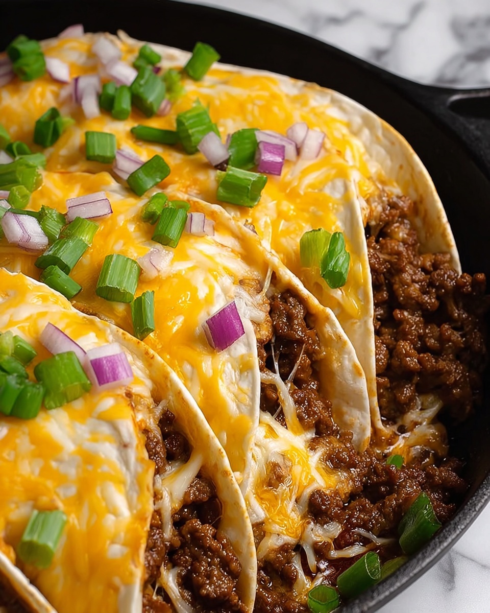 Cheesy Beef Taco Roll Ups Recipe - Recipe Image