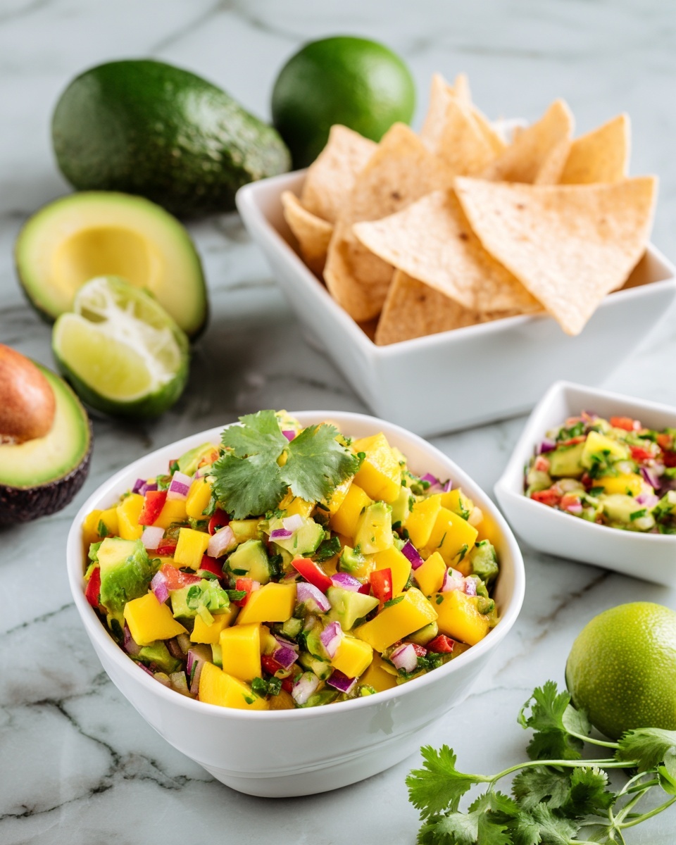 Mango Avocado Salsa with Tortilla Chips Recipe - Recipe Image