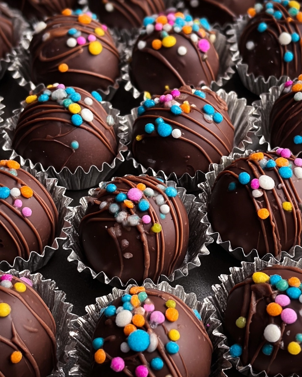 Chocolate-covered Christmas Cake Puffs Recipe - Recipe Image