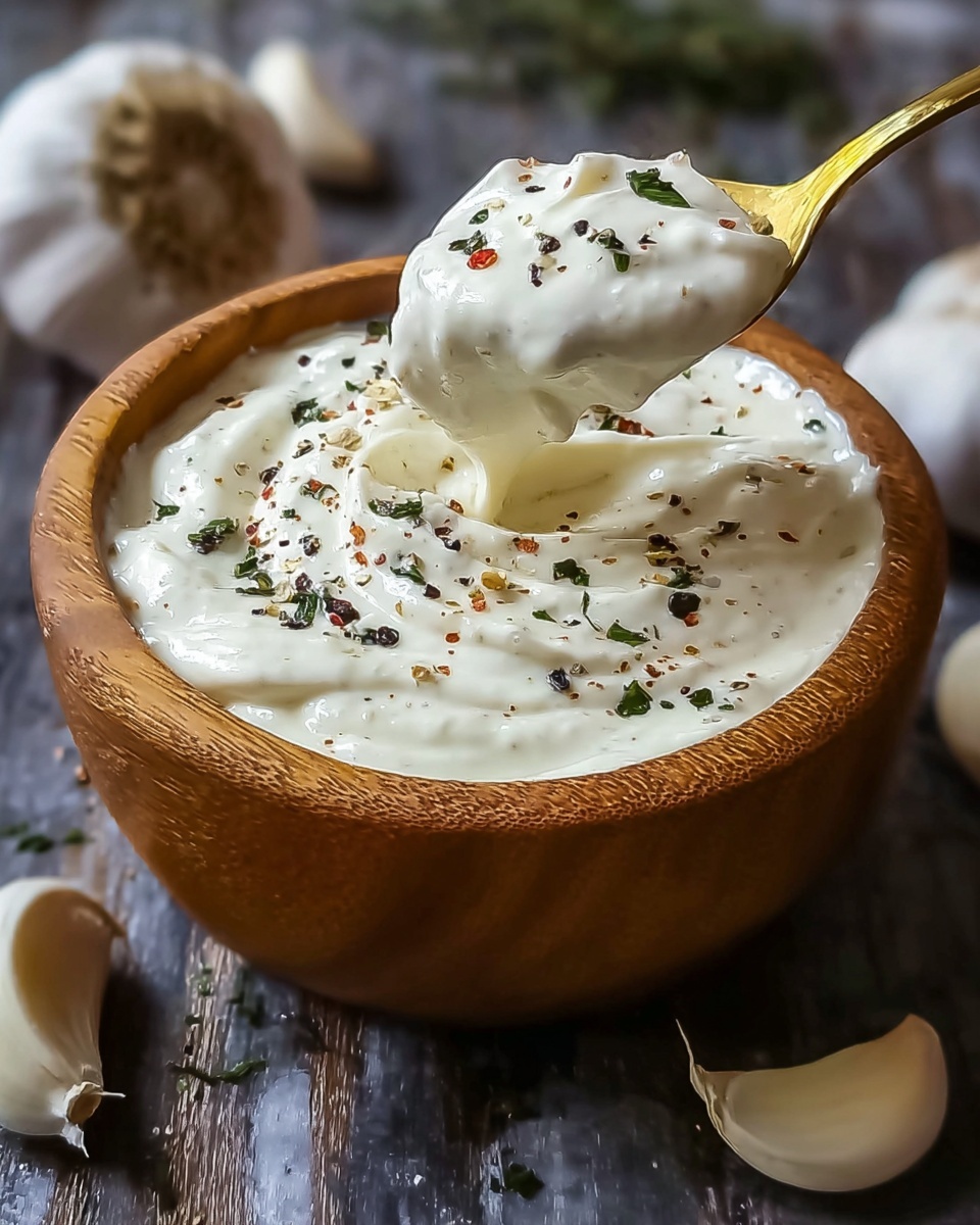 Creamy Garlic Pizza Sauce Recipe - Recipe Image