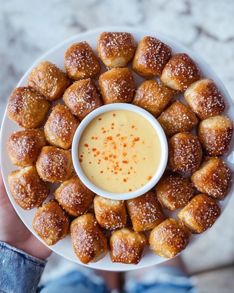 Soft Pretzel Bites with Vegan Cheese Sauce Recipe