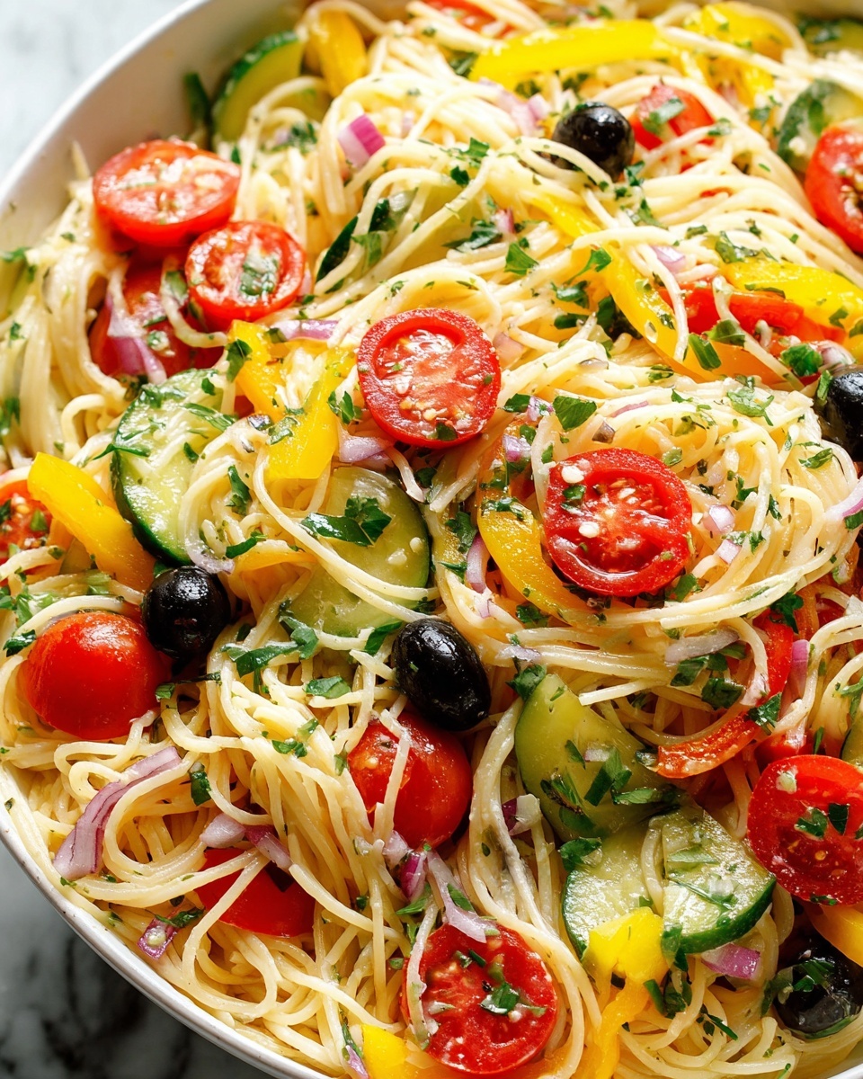 California Spaghetti Salad Recipe - Recipe Image