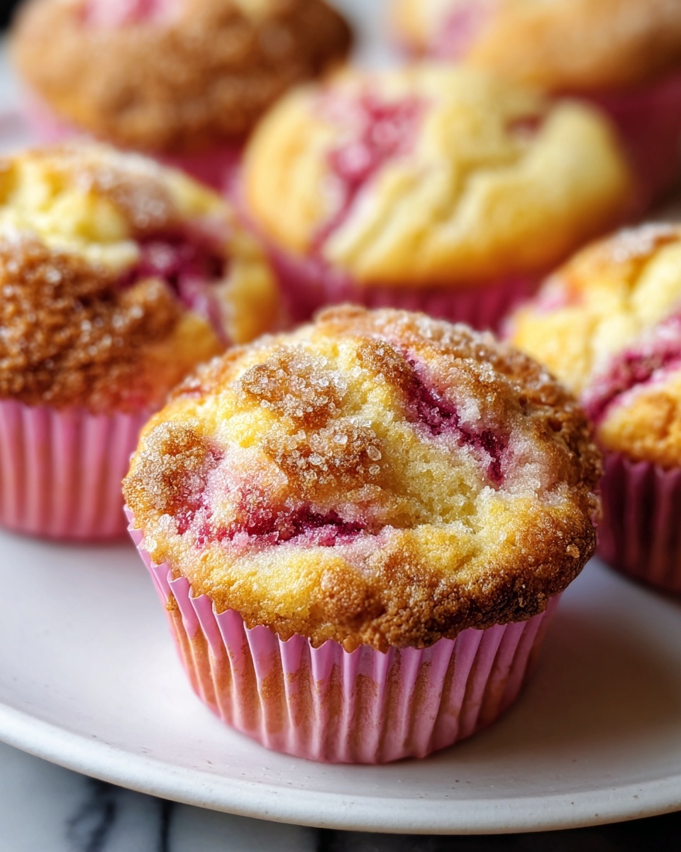Rhubarb Muffins with Cinnamon Sugar Topping Recipe - Recipe Image