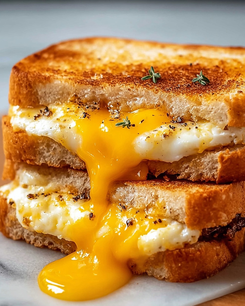 Breakfast Grilled Cheese with Eggs Recipe - Recipe Image