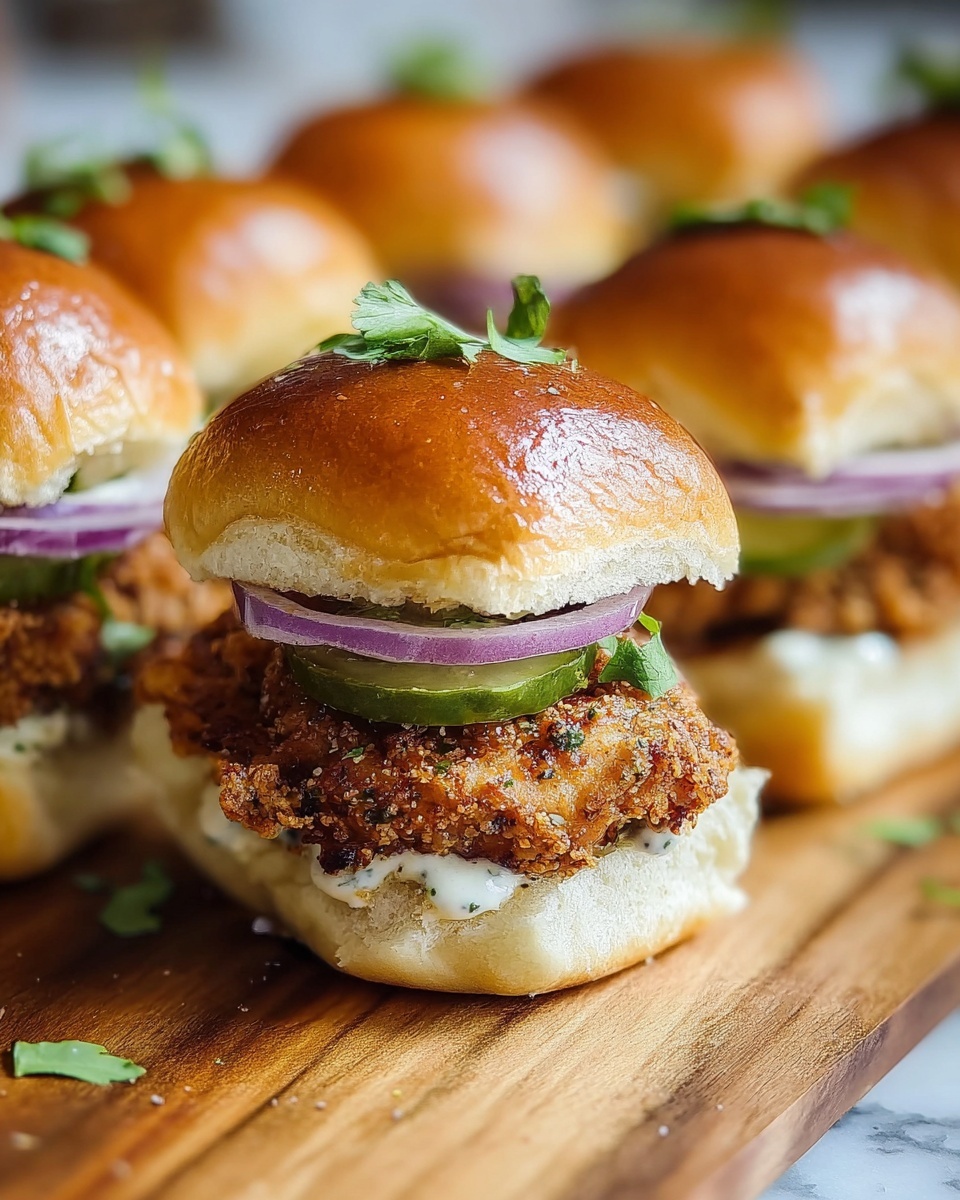 Mini Crispy Chicken Sandwiches Recipe - Recipe Image