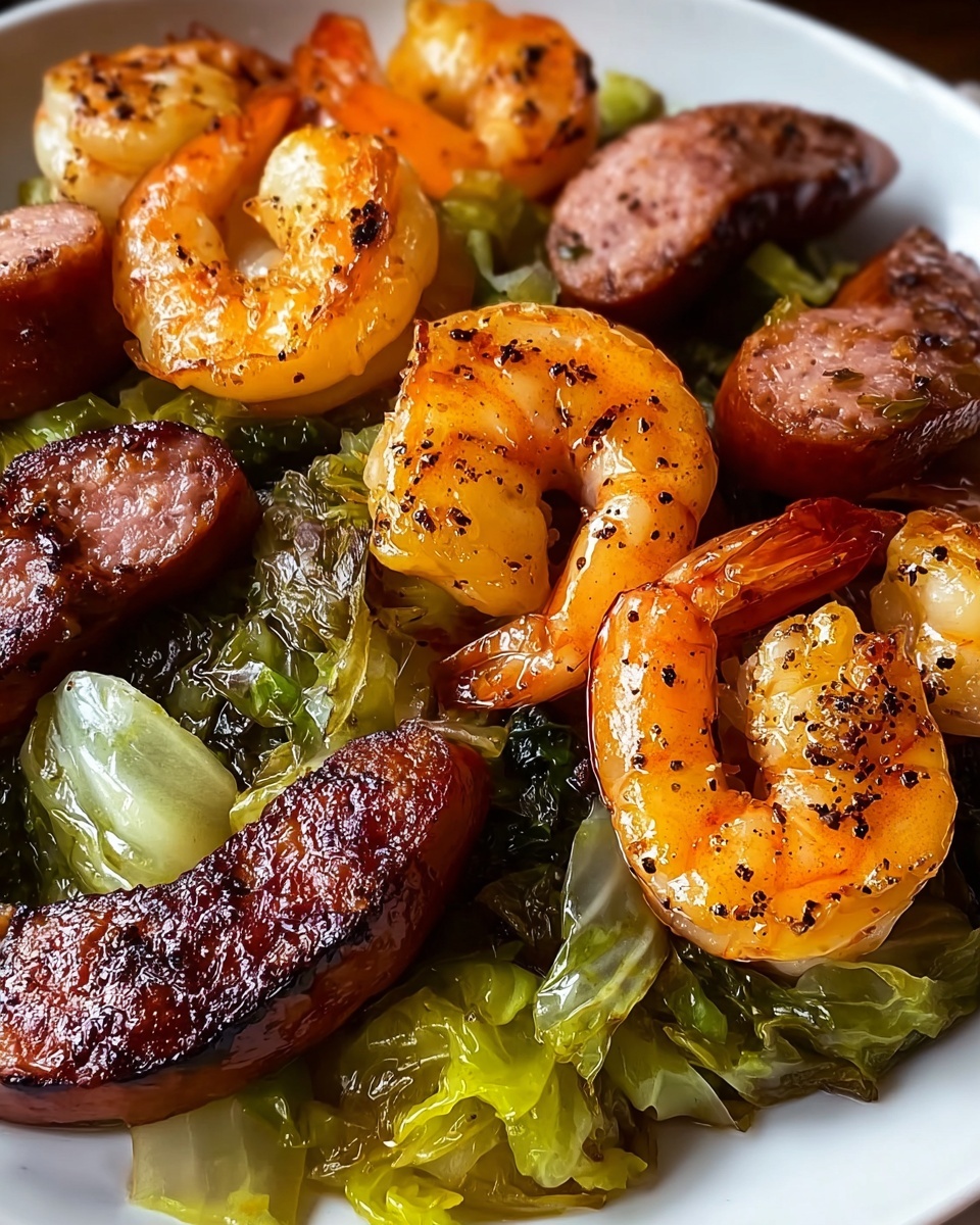 Fried Cabbage with Shrimp & Sausage Recipe - Recipe Image