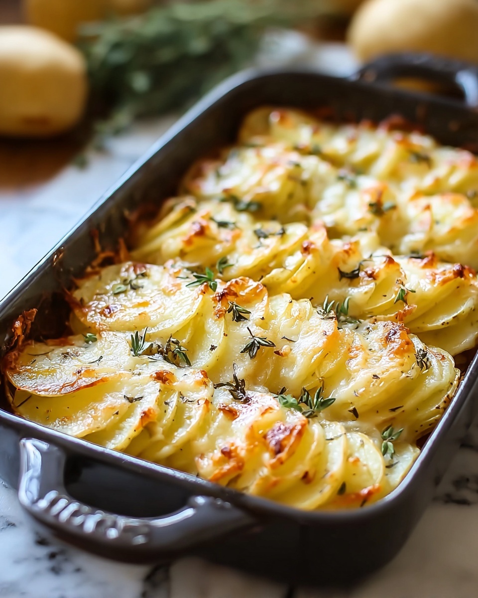 Cheesy Garlic Herb Roasted Potatoes Recipe - Recipe Image