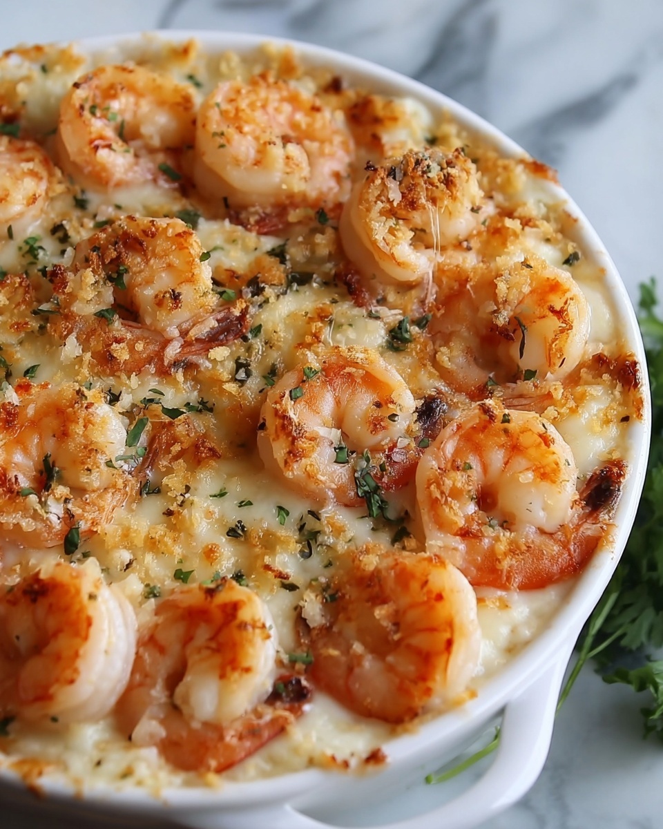 Baked Stuffed Shrimp Casserole Recipe - Recipe Image