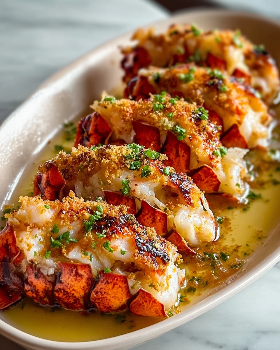 Gourmet Baked Stuffed Lobster Tails Recipe - Recipe Image