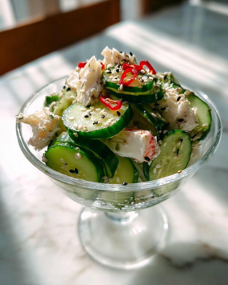 Easy California Roll Cucumber Salad: A Flavorful Twist Recipe - Recipe Image